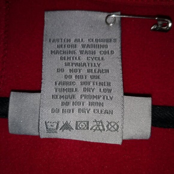 Free Country Ladies Size Small Red w/ Black Fleece Lined Full Zip Hooded Jacket - Picture 6 of 12